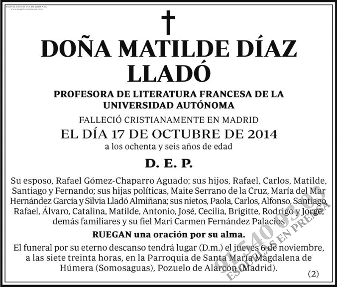 Matilde Díaz Lladó